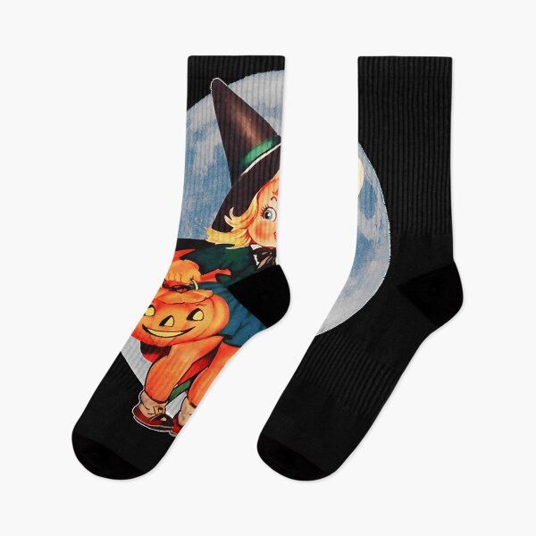 Item preview, Vintage Halloween Art   Retro Cute Witch Pumpkin Cat Classic   designed and sold by PAMEALKER.