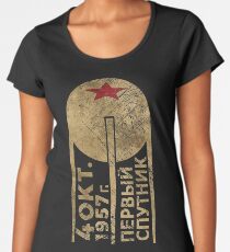 CCCP Sputnik 1 First Satellite Women's Premium T-Shirt