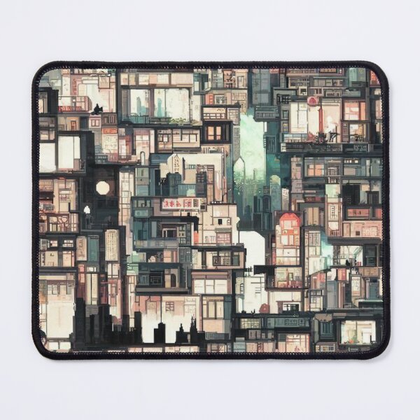 Item preview, pixelated night city. designed and sold by Misterplankton.