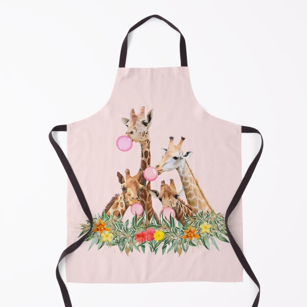 Item preview, Giraffe Pink Bubblegum Squad Cute Animal Watercolor Art designed and sold by Cawaiico.