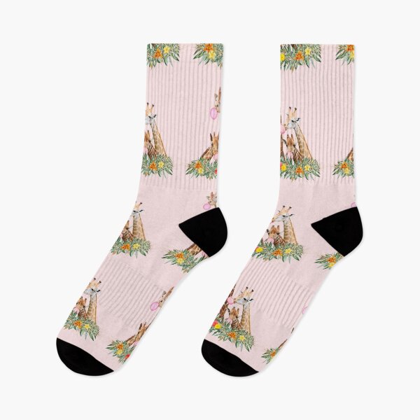 Item preview, Giraffe Pink Bubblegum Squad Cute Animal Watercolor Art designed and sold by Cawaiico.