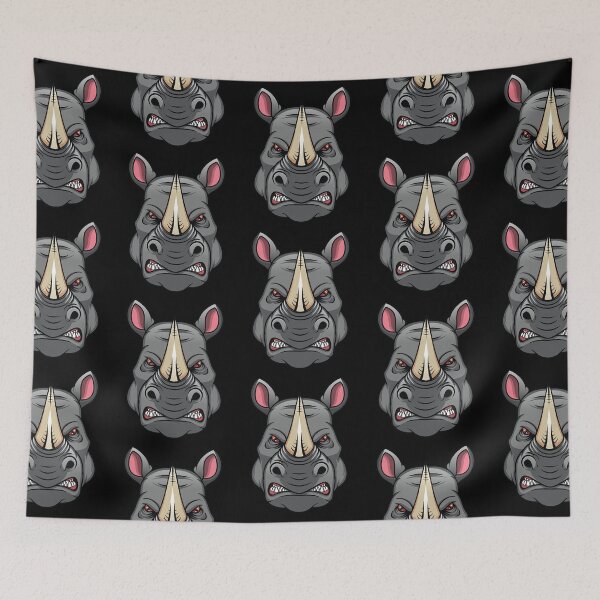 Item preview, Rhino Face Rhino Head Rhino Art designed and sold by aaronbolser.