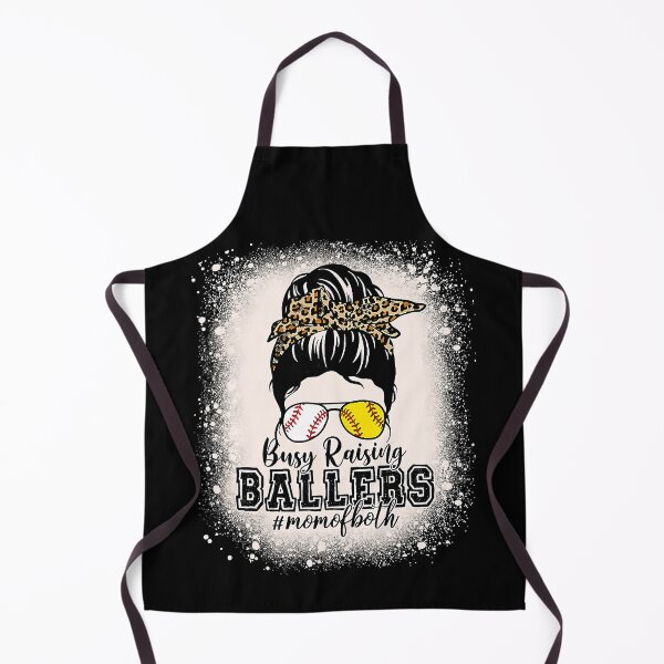 Item preview, Messy Bun Mom Of Both Baseball Softball Busy Raising Ballers designed and sold by MichelSorour.