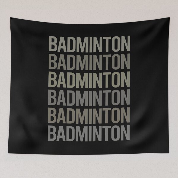 Item preview, Gray Text Art Badminton designed and sold by StoreCalamity.