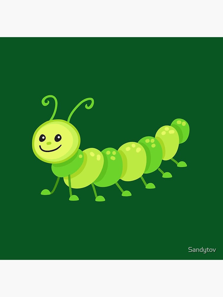 Cute cartoon caterpillar centipede