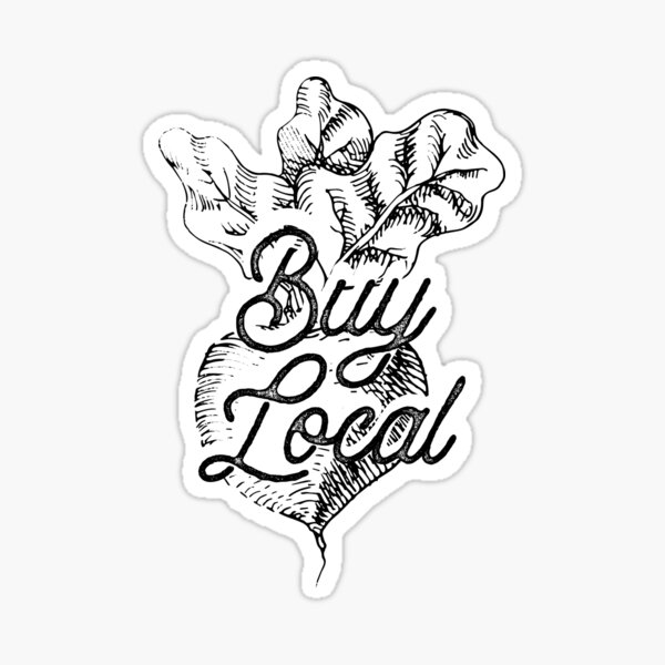 Buy Local - BeetsFarm Buy Local Organic Sticker