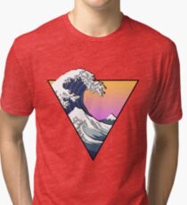 Große Wellenästhetik Vintage T-Shirt