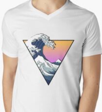 Great Wave Aesthetic Men's V-Neck T-Shirt