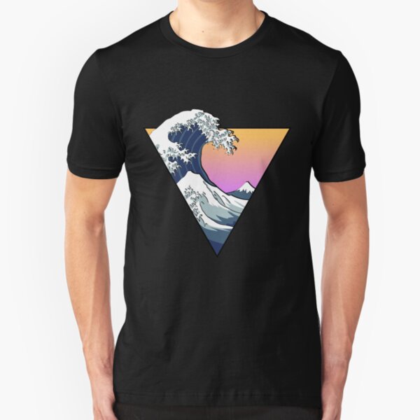 Great Wave Aesthetic Slim Fit T-Shirt