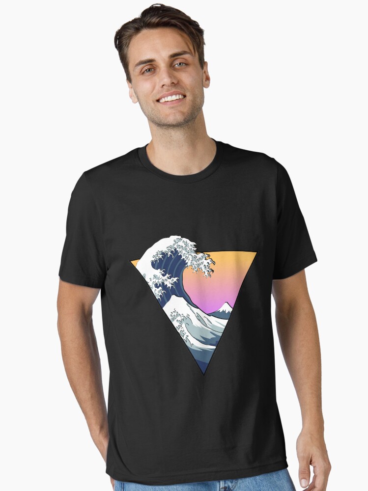Thumbnail 1 of 7, Essential T-Shirt, Great Wave Aesthetic designed and sold by Zayter.