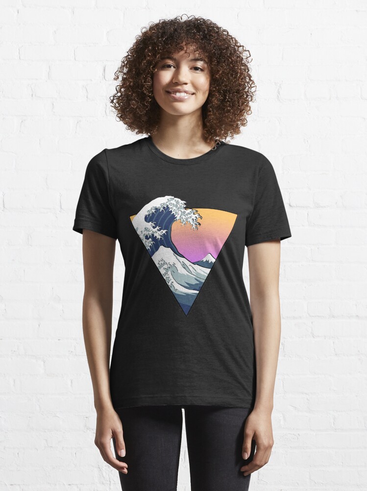 Thumbnail 6 of 7, Essential T-Shirt, Great Wave Aesthetic designed and sold by Zayter.
