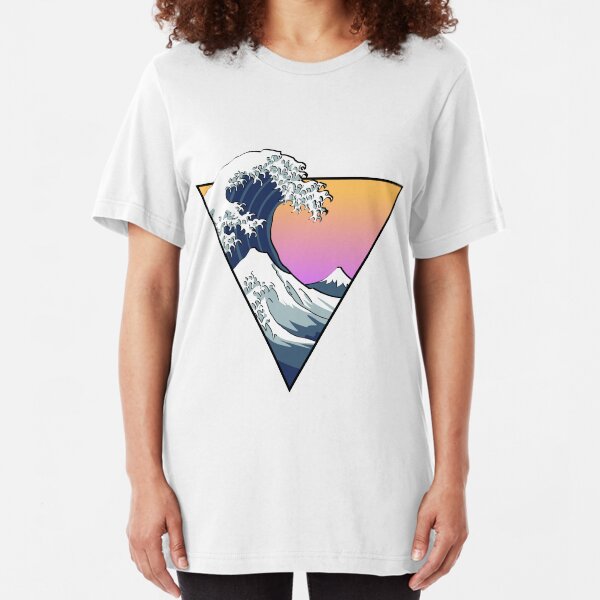 Great Wave Aesthetic Slim Fit T-Shirt