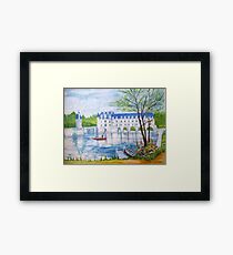 Chateau Chenonceau watercolor painting Framed Print