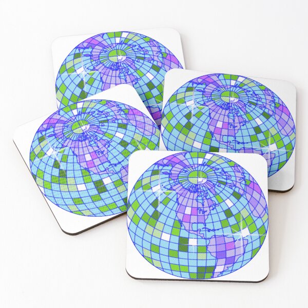 Item preview, Disco Mirror Ball Globe Earth Print (Blue)   designed and sold by Old Soul Vintage .