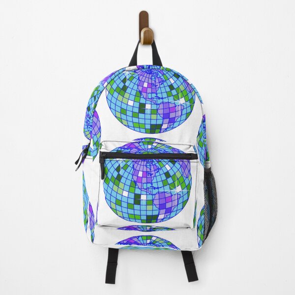 Item preview, Disco Mirror Ball Globe Earth Print (Blue) designed and sold by Old Soul Vintage .