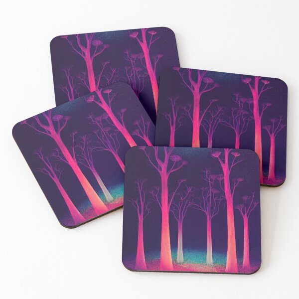 Item preview, Mushroom enchanted forest in neon lights designed and sold by mrlongfield.