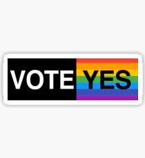 Vote Yes (White on Black) Sticker