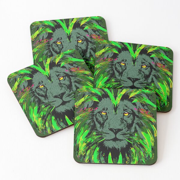 Item preview, Green Lion Head - Lion Mouse Pad designed and sold by BigWildKiwi.