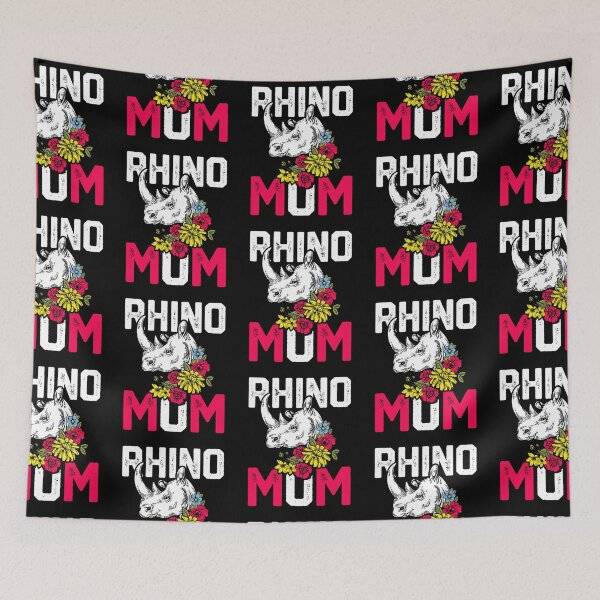 Item preview, Rhino Mom Rhinoceros Cute Floral Rhina Mama designed and sold by aaronbolser.