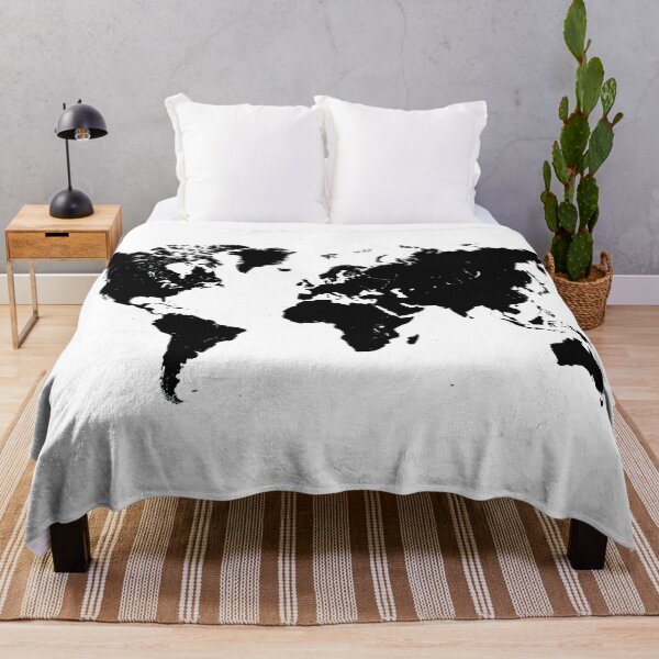 Item preview, Black World Map Tapestry designed and sold by IMGHDS.
