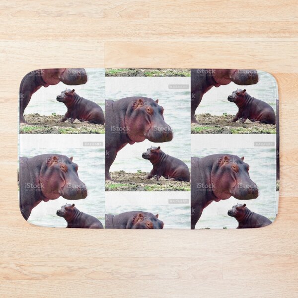 Item preview, These hippopotamuses mother and son or daughter are adorable designed and sold by iloveclayaiken.