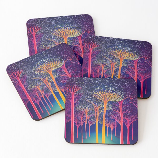 Item preview, Mushroom enchanted forest in neon lights designed and sold by mrlongfield.