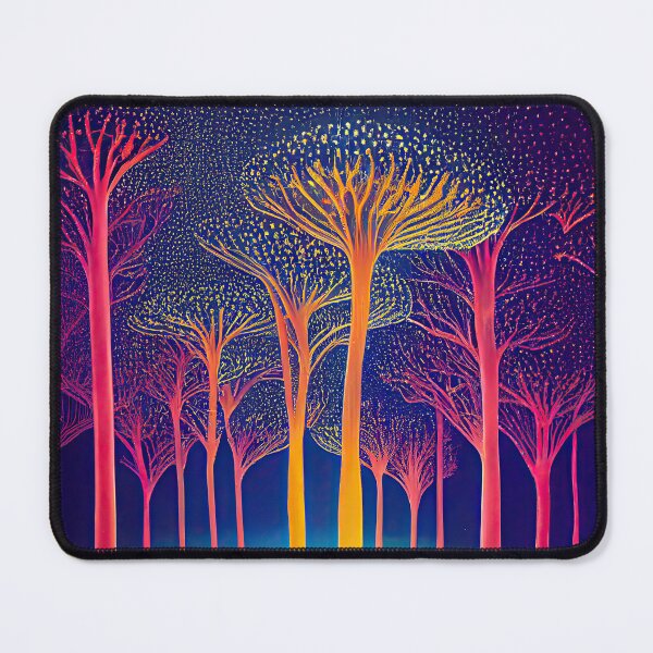 Item preview, Mushroom enchanted forest in neon lights designed and sold by mrlongfield.