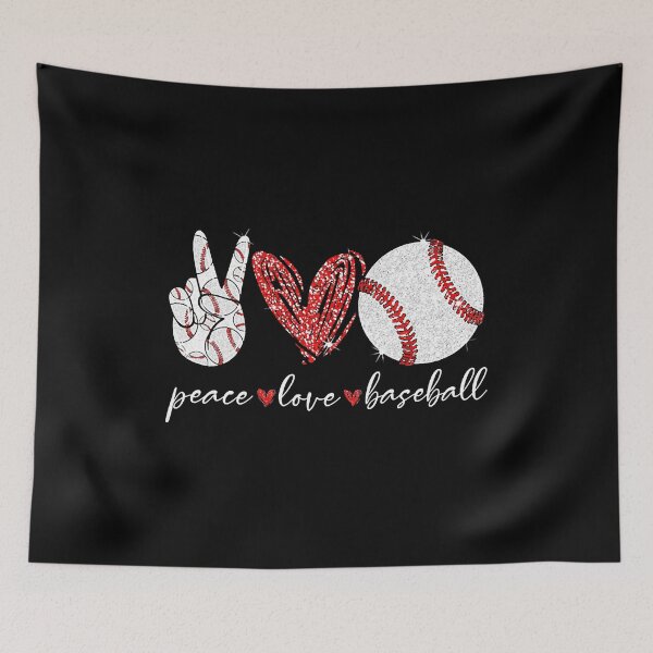 Item preview, Peace Love Baseball designed and sold by MichelSorour.