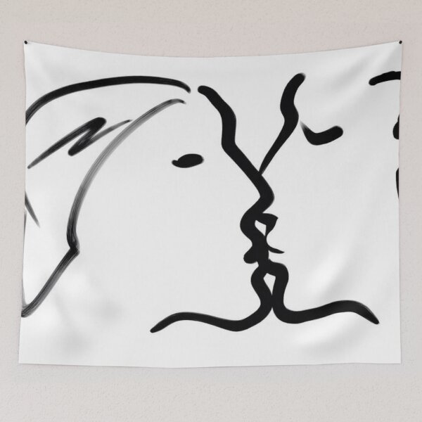 Item preview, The Kiss -(240217)- Digital artwork: iPad/Zen Brush App. designed and sold by paulramnora.