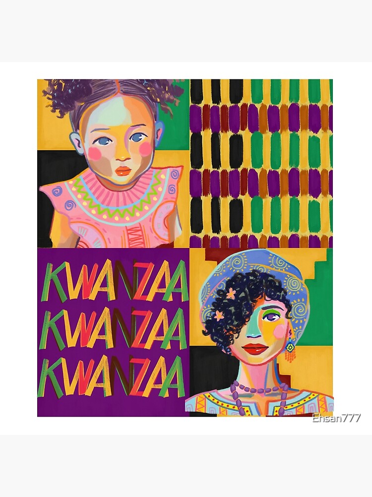 Happy Kwanzaa Ethnic African Woman Art Board Print for Sale by