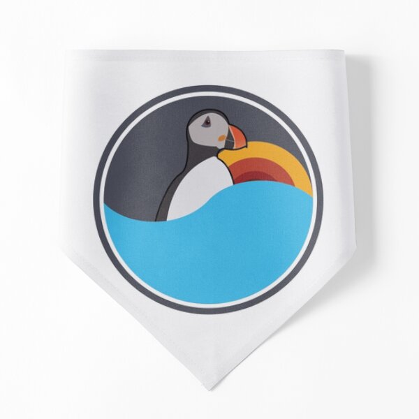 Puffin sunset wave Pet Bandana