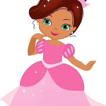 Hermosa Princesa La Princesa De Vestido Rosado Pegatina For Sale