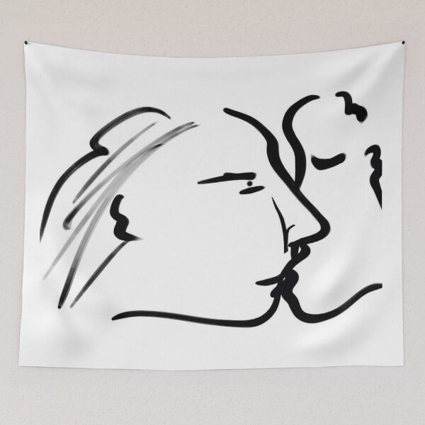 Item preview, The Kiss - (210517) - Obra de arte digital: iPad / Zen Brush App designed and sold by paulramnora.
