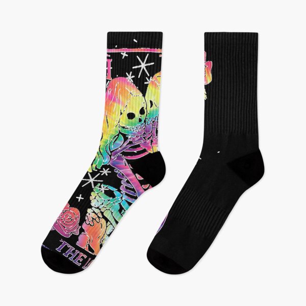 Item preview, The Lovers Tarot Card Goth Tie Dye Kissing Lesbian Skeletons Classic   designed and sold by PAMEALKER.