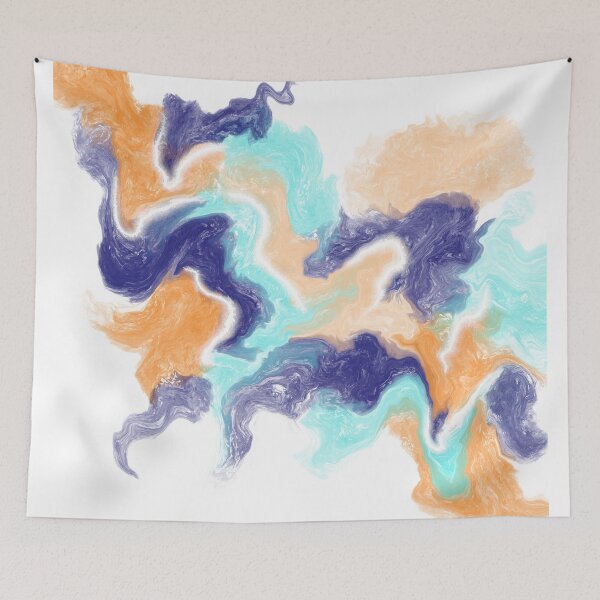 Item preview, Orange Acrylic Pour designed and sold by Moniartprints.