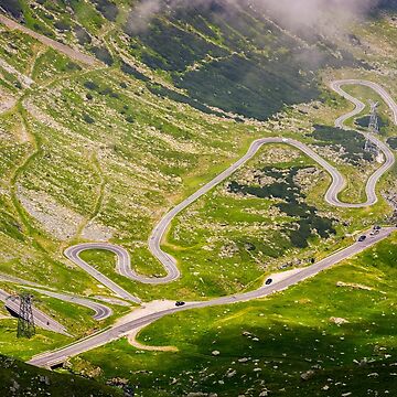 Artwork thumbnail, transfagarasan route view from above by mike-pellinni