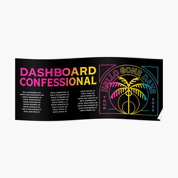 "Dasboard Confessional Tour Concert 2022" Poster for Sale by Ashellia00