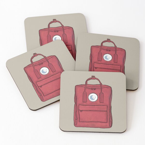 Item preview, Aesthetic Backpack School Bag Moon Stars Pastel Red  designed and sold by northernhugs.