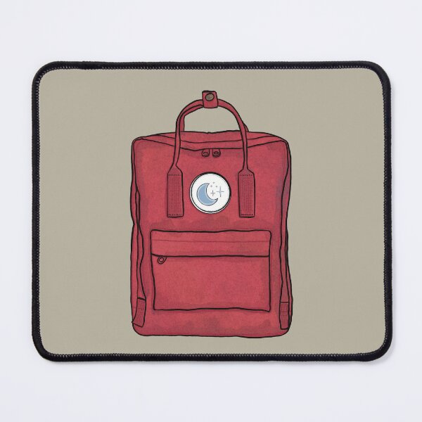 Item preview, Aesthetic Backpack School Bag Moon Stars Pastel Red  designed and sold by northernhugs.