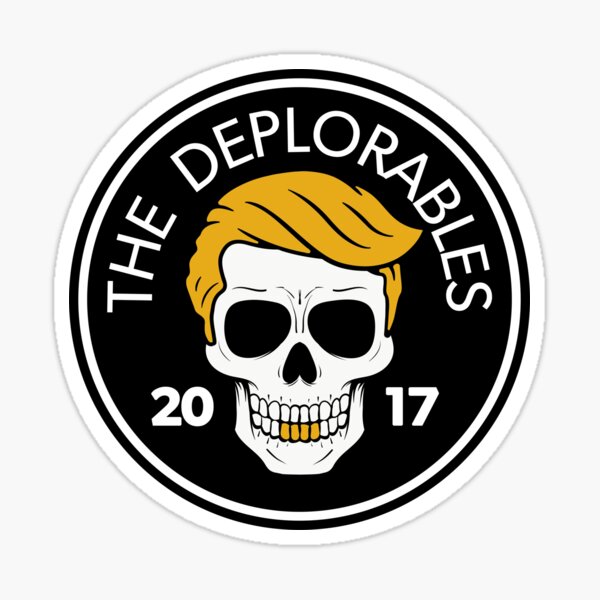 The Deplorables - Trump MAGA Biker Skull 2017 Sticker