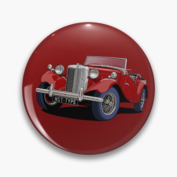 Item preview, MG T-Type British Sports Car in Burgundy designed and sold by Webazoot Industries - Car Art.