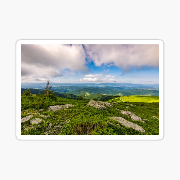 epic landscape in Carpathian high mountain ridge Sticker