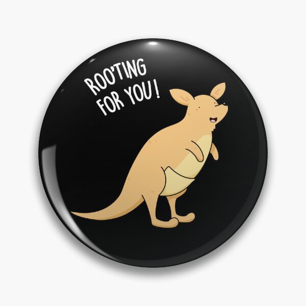 Item preview, Roo-Ting For You Funny Kangaroo Puns (Dark BG) designed and sold by punnybone.