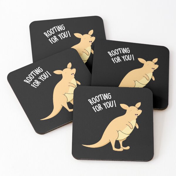 Item preview, Roo-Ting For You Funny Kangaroo Puns (Dark BG) designed and sold by punnybone.