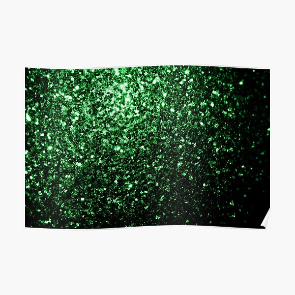 Glamour Dark Green Faux Glitter Sparkles Poster For Sale By Pldesign