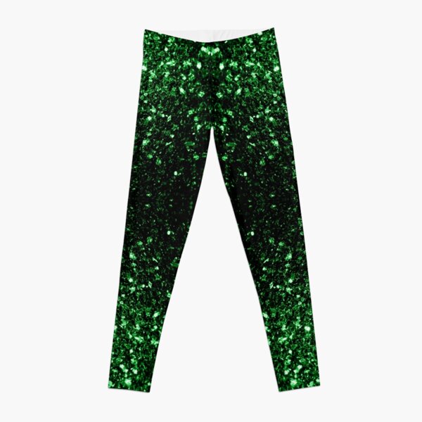 Green 2025 sparkle leggings