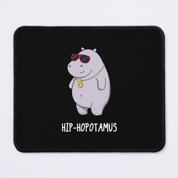 Item preview, Hip-Hopotamus Funny Hippo Puns (Dark BG) designed and sold by punnybone.