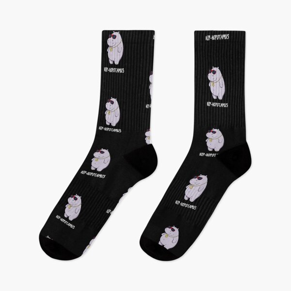 Item preview, Hip-Hopotamus Funny Hippo Puns (Dark BG) designed and sold by punnybone.