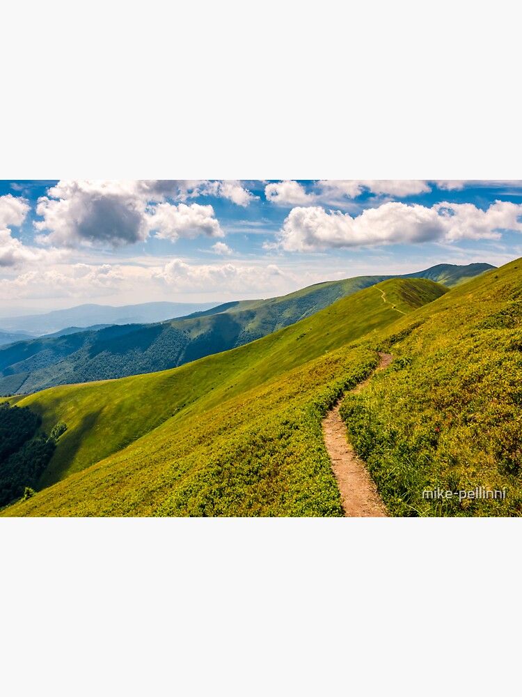 footpath through the mountain ridge by mike-pellinni