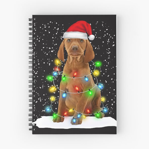 Item preview, Vizsla Christmas Santa Hat Xmas Color Lights designed and sold by MasinDontrae.